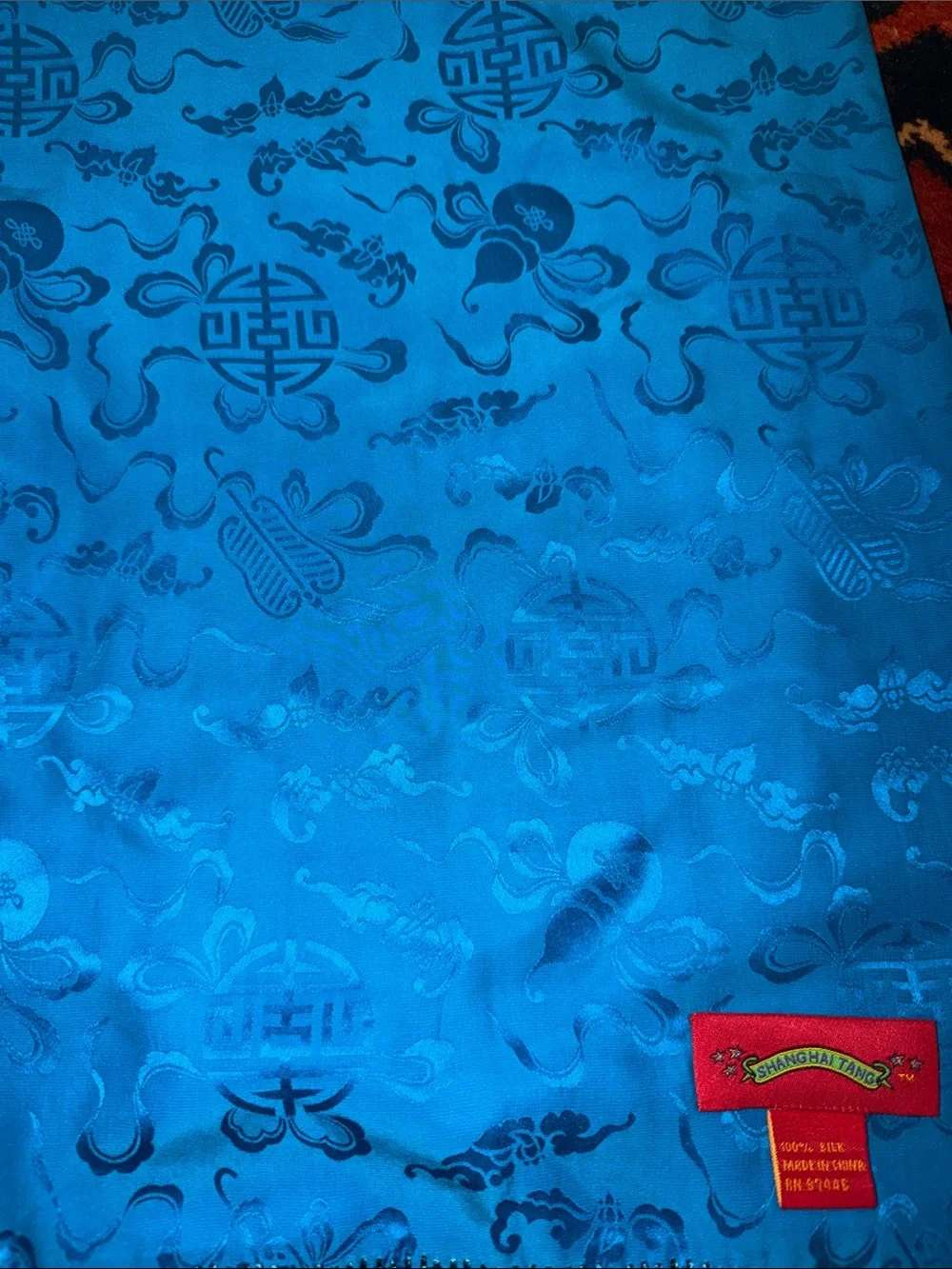 Shanghai Tang 100% Silk luxurious reversible scarf